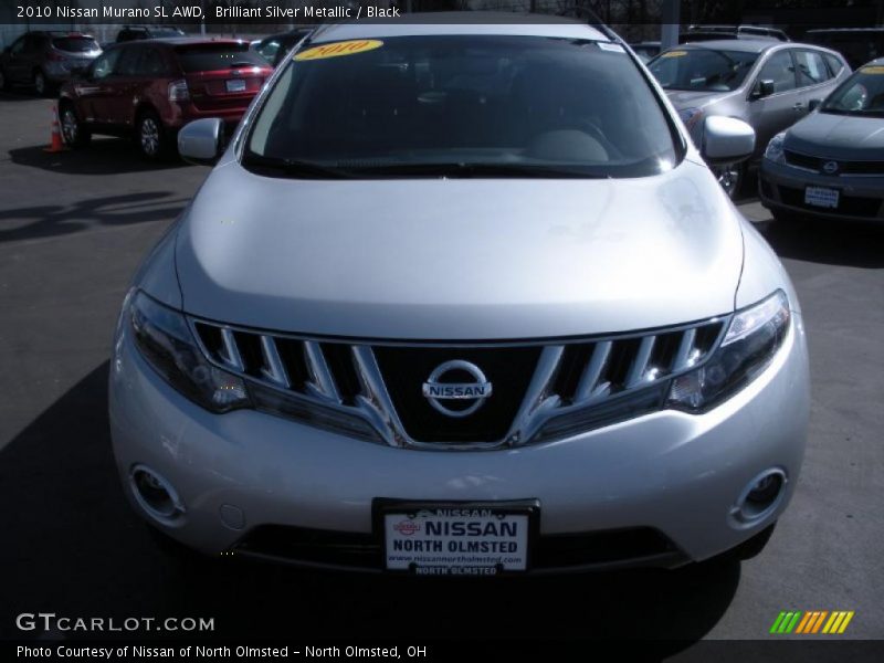 Brilliant Silver Metallic / Black 2010 Nissan Murano SL AWD