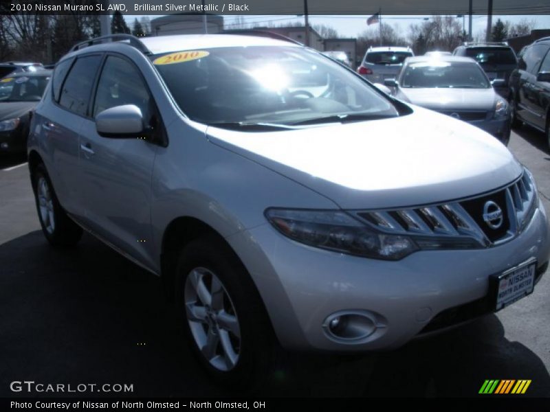 Brilliant Silver Metallic / Black 2010 Nissan Murano SL AWD