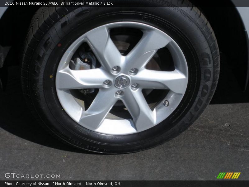 Brilliant Silver Metallic / Black 2010 Nissan Murano SL AWD