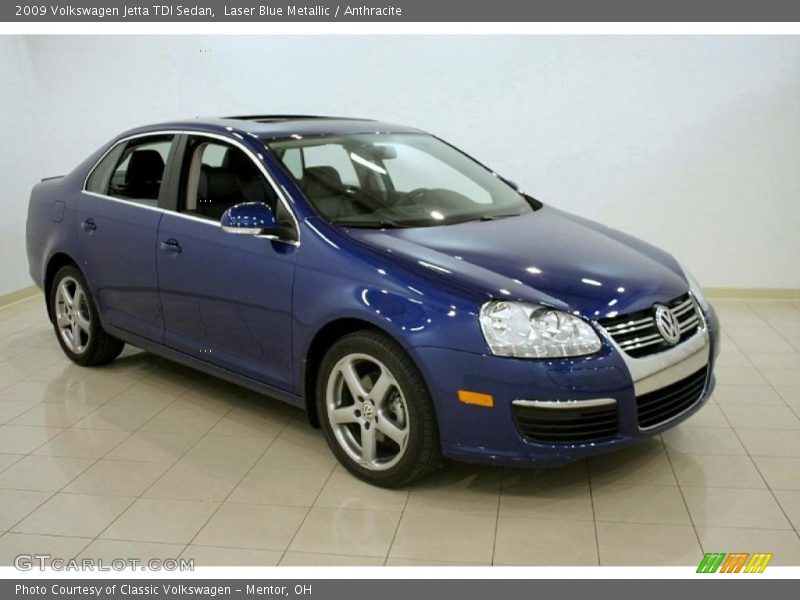 Laser Blue Metallic / Anthracite 2009 Volkswagen Jetta TDI Sedan