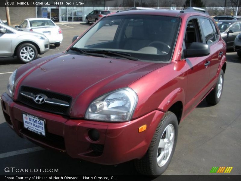 Mesa Red / Gray 2008 Hyundai Tucson GLS