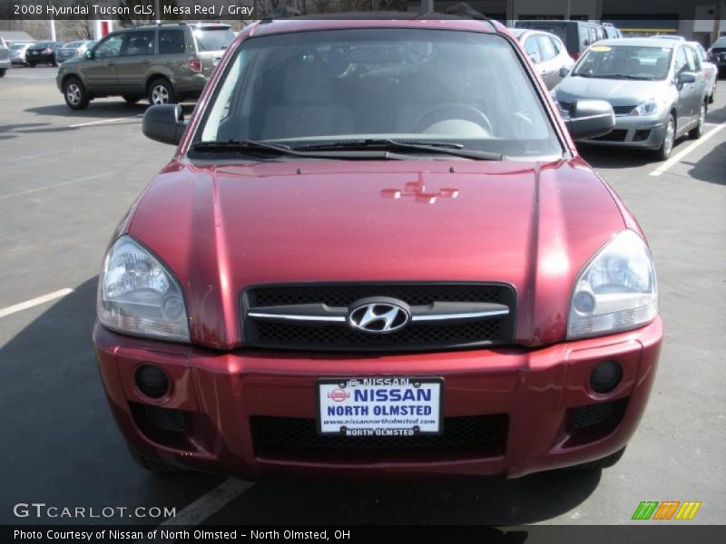 Mesa Red / Gray 2008 Hyundai Tucson GLS