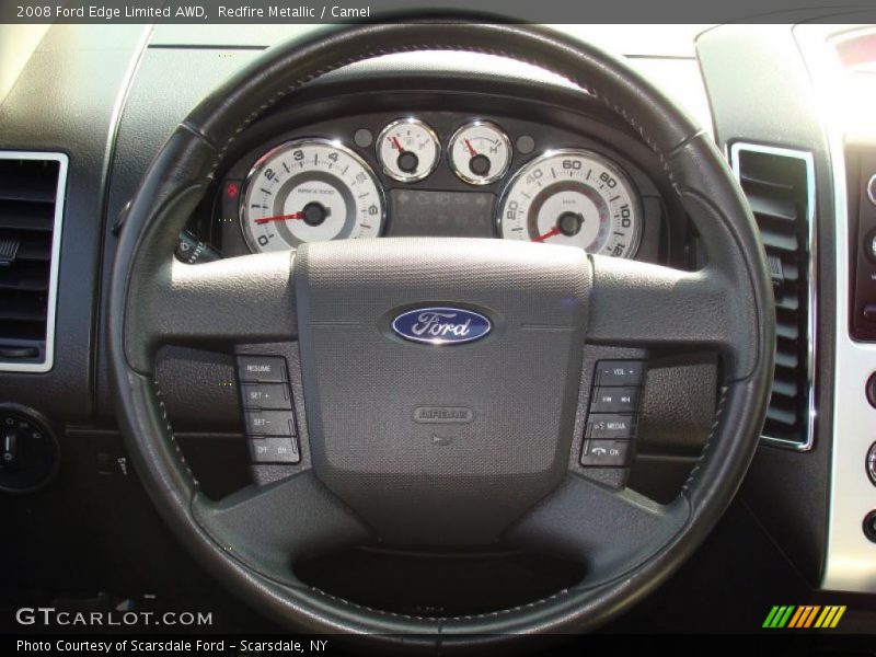 Redfire Metallic / Camel 2008 Ford Edge Limited AWD