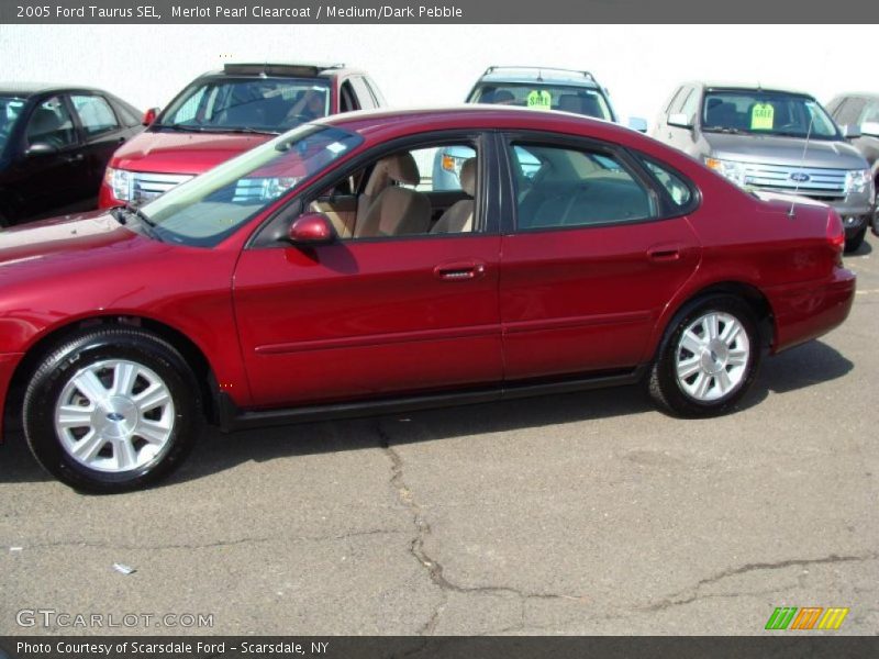 Merlot Pearl Clearcoat / Medium/Dark Pebble 2005 Ford Taurus SEL