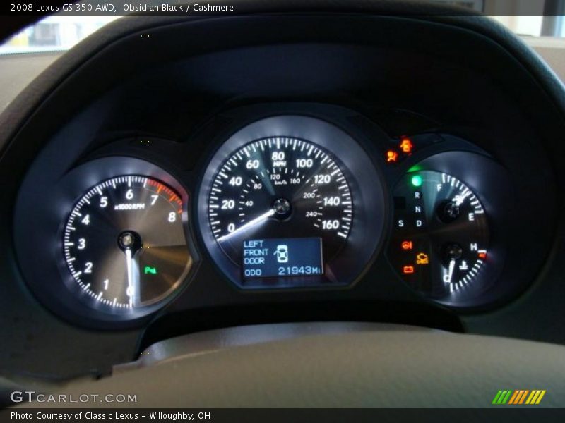 Obsidian Black / Cashmere 2008 Lexus GS 350 AWD