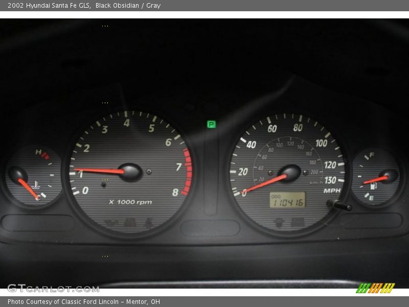 Black Obsidian / Gray 2002 Hyundai Santa Fe GLS