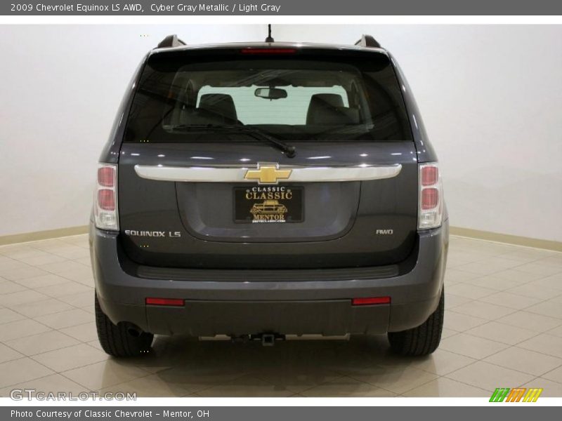 Cyber Gray Metallic / Light Gray 2009 Chevrolet Equinox LS AWD