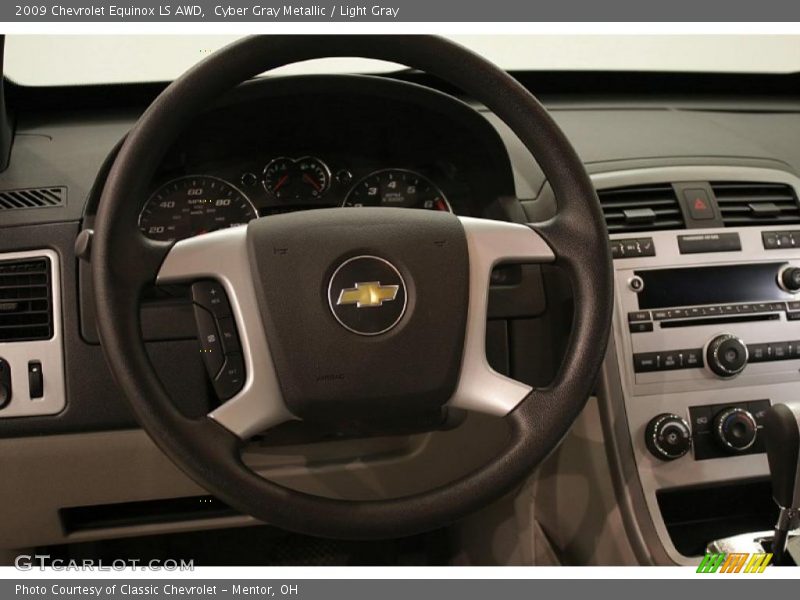 Cyber Gray Metallic / Light Gray 2009 Chevrolet Equinox LS AWD