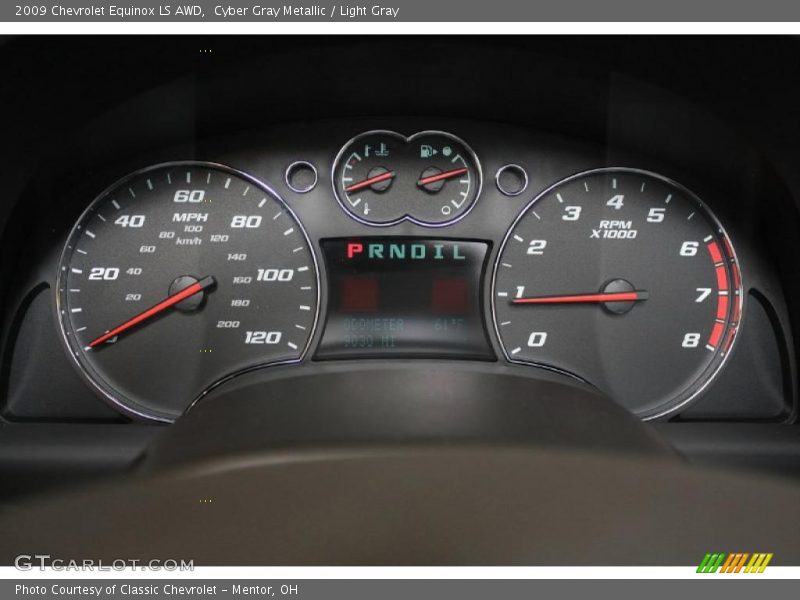 Cyber Gray Metallic / Light Gray 2009 Chevrolet Equinox LS AWD
