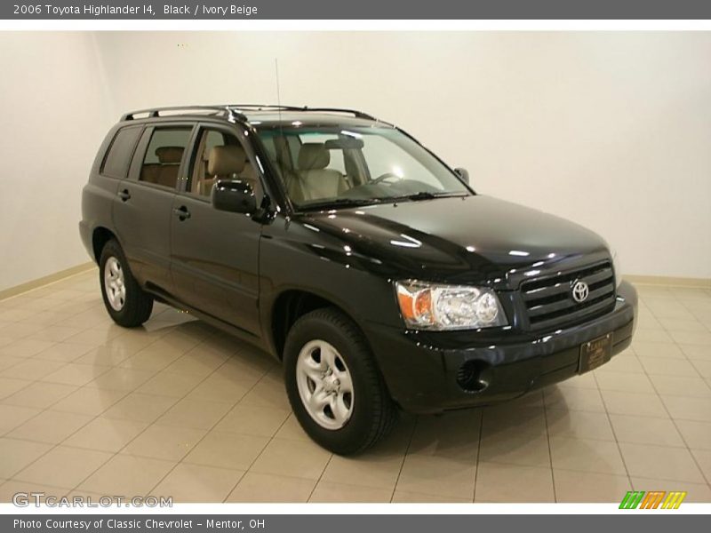 Black / Ivory Beige 2006 Toyota Highlander I4