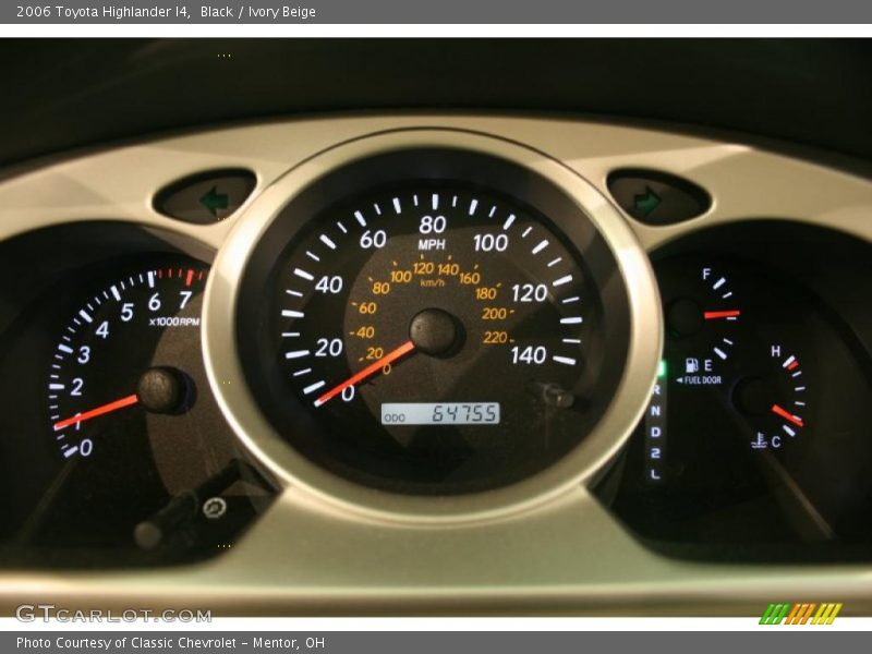 Black / Ivory Beige 2006 Toyota Highlander I4