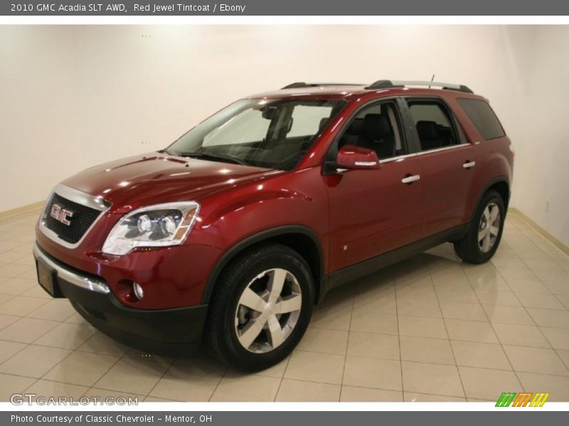 Red Jewel Tintcoat / Ebony 2010 GMC Acadia SLT AWD