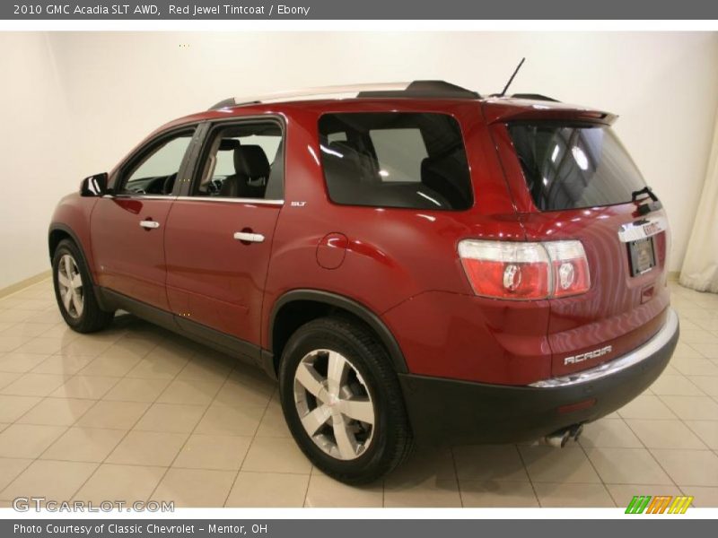 Red Jewel Tintcoat / Ebony 2010 GMC Acadia SLT AWD