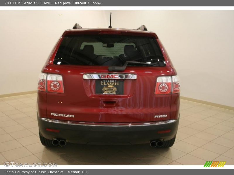 Red Jewel Tintcoat / Ebony 2010 GMC Acadia SLT AWD