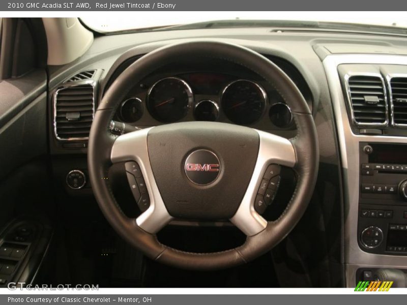 Red Jewel Tintcoat / Ebony 2010 GMC Acadia SLT AWD