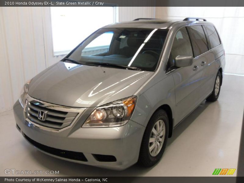 Slate Green Metallic / Gray 2010 Honda Odyssey EX-L