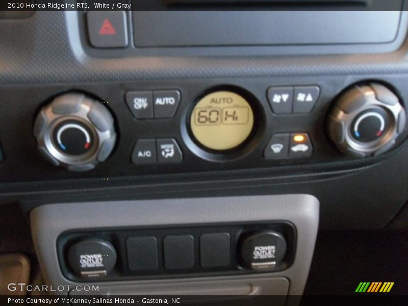 White / Gray 2010 Honda Ridgeline RTS