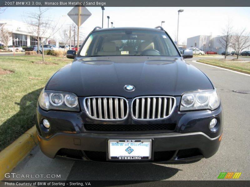 Monaco Blue Metallic / Sand Beige 2007 BMW X3 3.0si