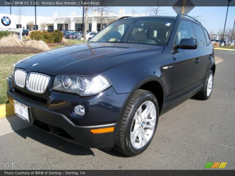 Monaco Blue Metallic / Sand Beige 2007 BMW X3 3.0si