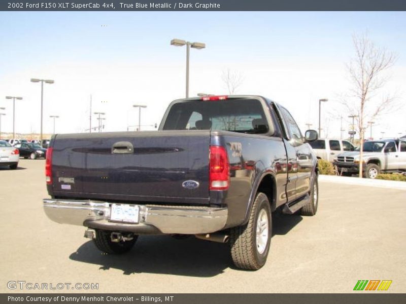 True Blue Metallic / Dark Graphite 2002 Ford F150 XLT SuperCab 4x4