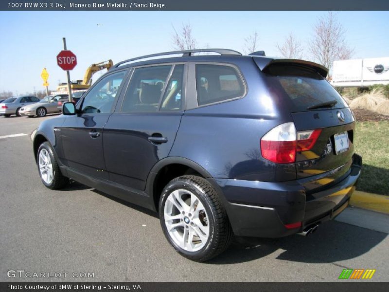Monaco Blue Metallic / Sand Beige 2007 BMW X3 3.0si