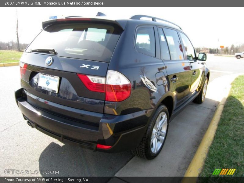 Monaco Blue Metallic / Sand Beige 2007 BMW X3 3.0si