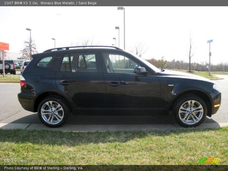 Monaco Blue Metallic / Sand Beige 2007 BMW X3 3.0si
