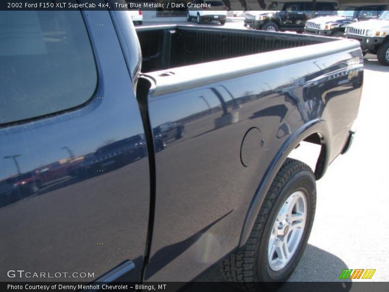 True Blue Metallic / Dark Graphite 2002 Ford F150 XLT SuperCab 4x4