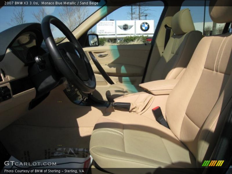 Monaco Blue Metallic / Sand Beige 2007 BMW X3 3.0si