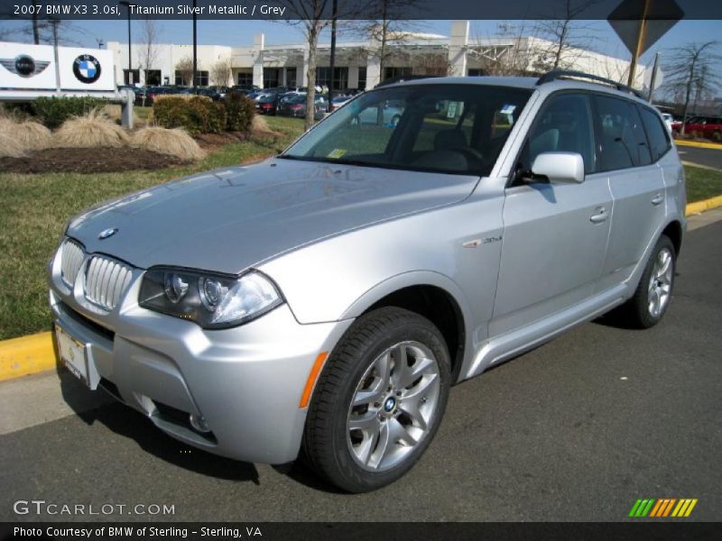 Titanium Silver Metallic / Grey 2007 BMW X3 3.0si