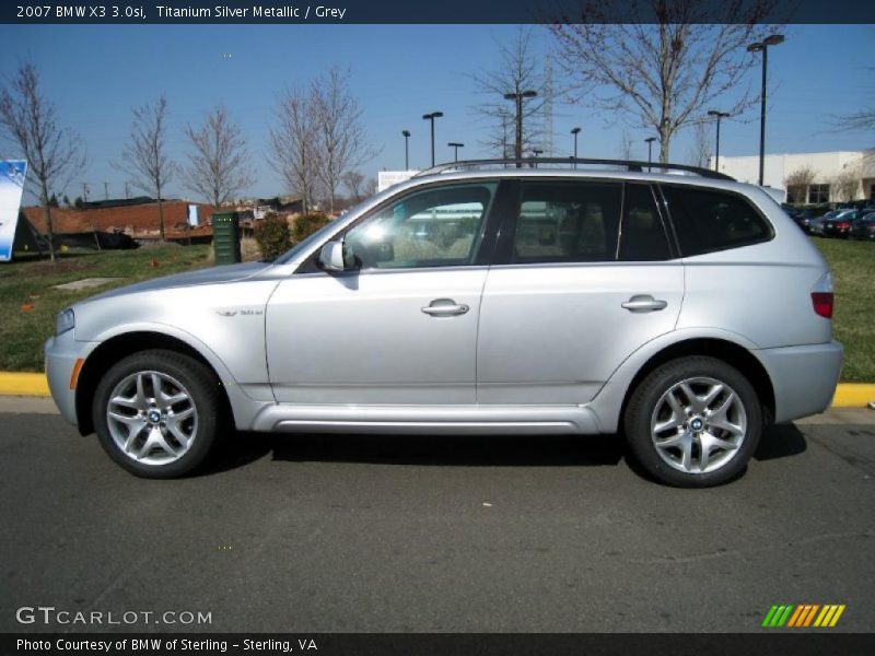 Titanium Silver Metallic / Grey 2007 BMW X3 3.0si