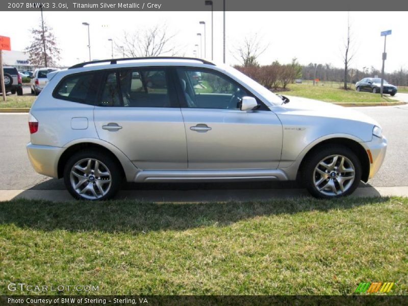 Titanium Silver Metallic / Grey 2007 BMW X3 3.0si
