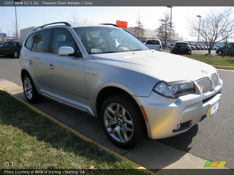 Titanium Silver Metallic / Grey 2007 BMW X3 3.0si