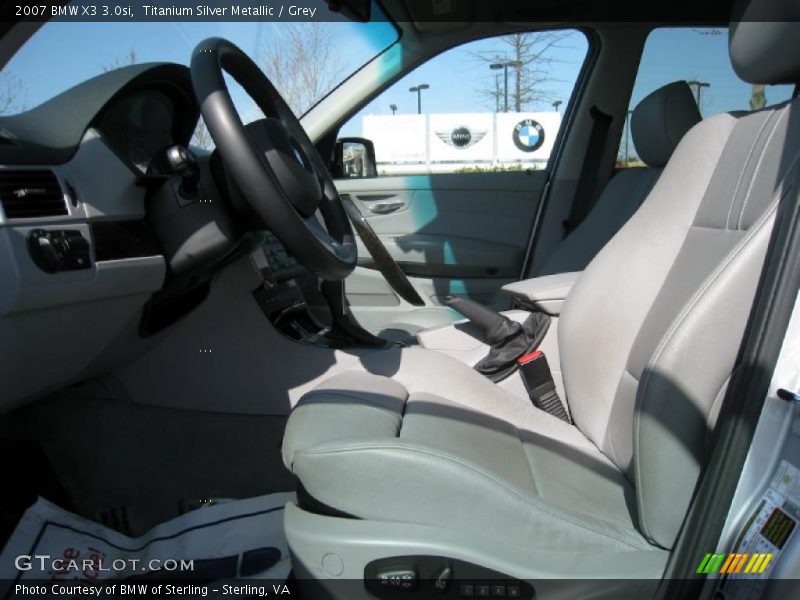 Titanium Silver Metallic / Grey 2007 BMW X3 3.0si