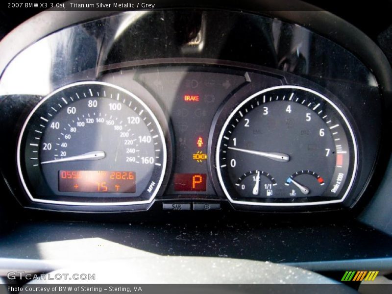 Titanium Silver Metallic / Grey 2007 BMW X3 3.0si