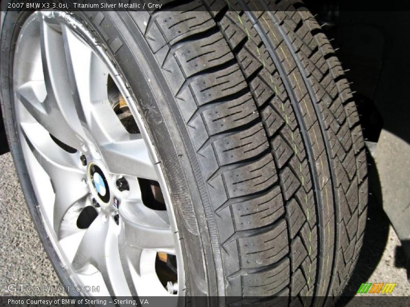Titanium Silver Metallic / Grey 2007 BMW X3 3.0si