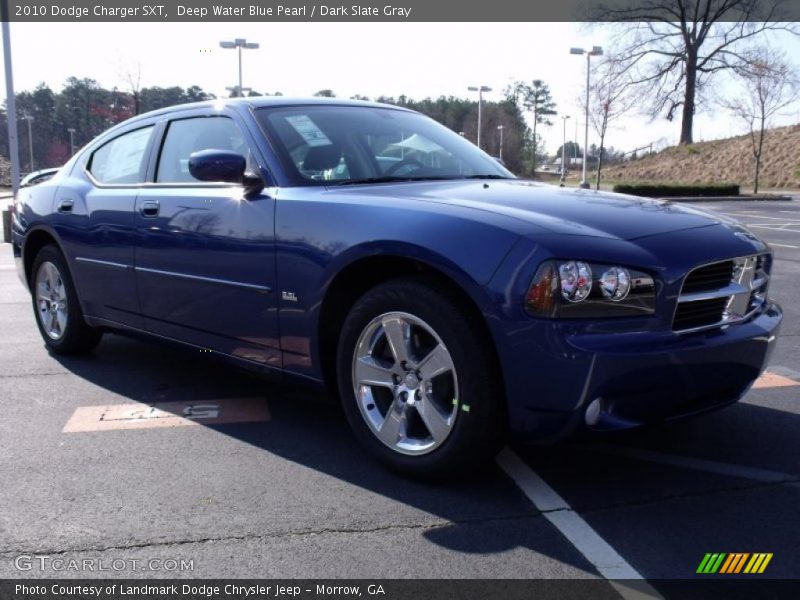 Deep Water Blue Pearl / Dark Slate Gray 2010 Dodge Charger SXT