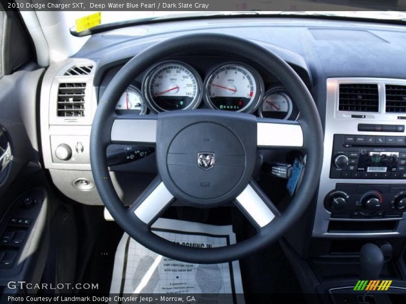 Deep Water Blue Pearl / Dark Slate Gray 2010 Dodge Charger SXT