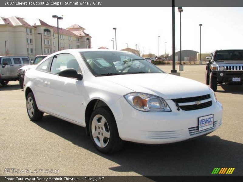 Summit White / Gray 2007 Chevrolet Cobalt LS Coupe