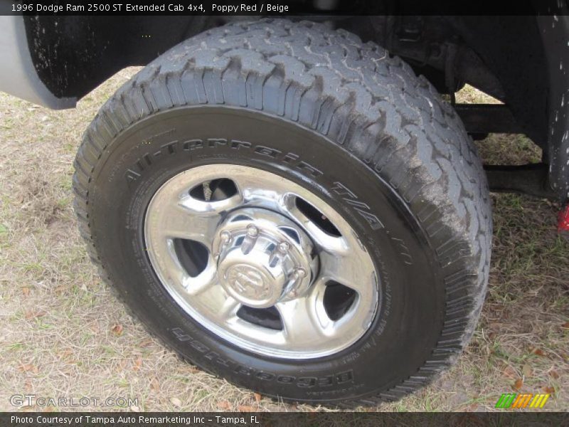 Poppy Red / Beige 1996 Dodge Ram 2500 ST Extended Cab 4x4