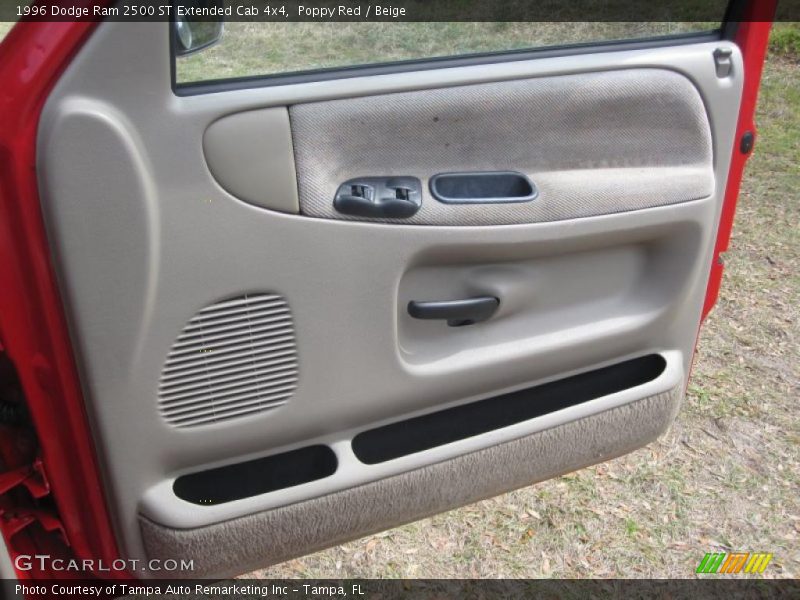 Poppy Red / Beige 1996 Dodge Ram 2500 ST Extended Cab 4x4