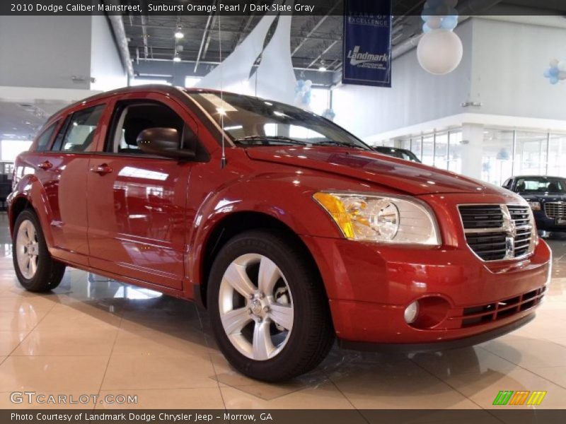 Sunburst Orange Pearl / Dark Slate Gray 2010 Dodge Caliber Mainstreet