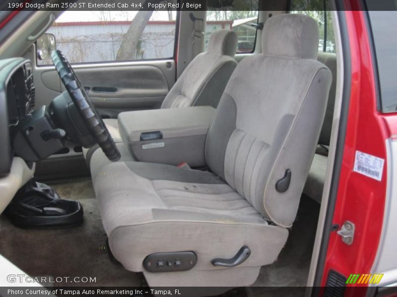Poppy Red / Beige 1996 Dodge Ram 2500 ST Extended Cab 4x4