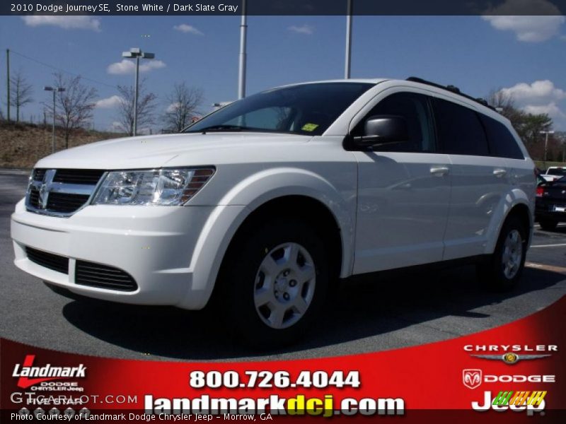 Stone White / Dark Slate Gray 2010 Dodge Journey SE