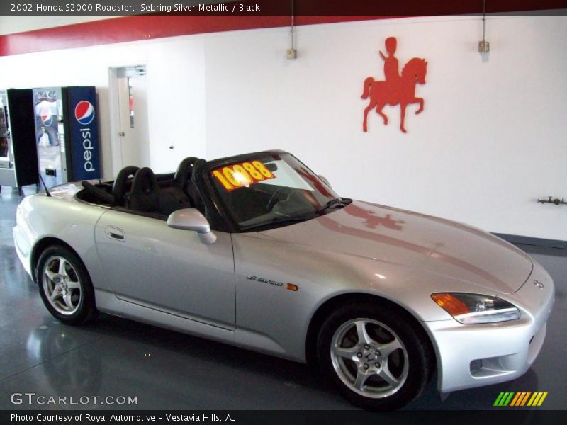 Sebring Silver Metallic / Black 2002 Honda S2000 Roadster