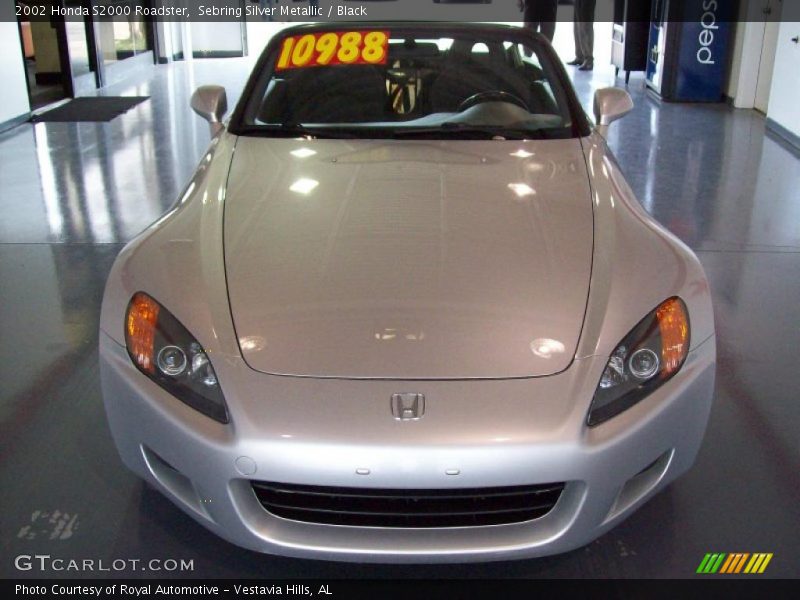 Sebring Silver Metallic / Black 2002 Honda S2000 Roadster