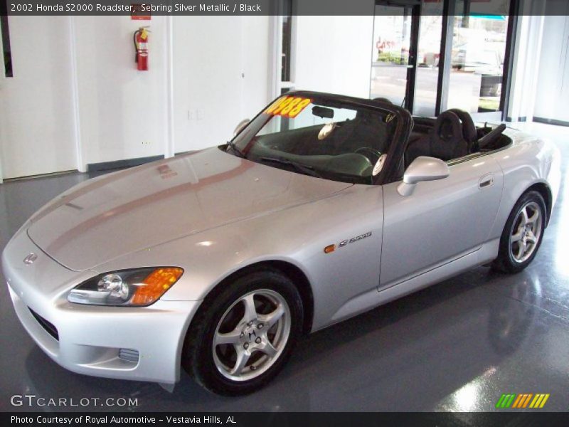 Sebring Silver Metallic / Black 2002 Honda S2000 Roadster