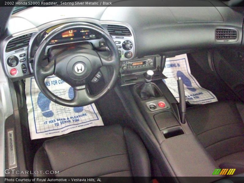 Sebring Silver Metallic / Black 2002 Honda S2000 Roadster