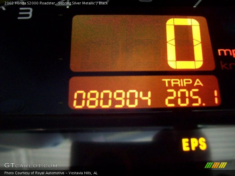 Sebring Silver Metallic / Black 2002 Honda S2000 Roadster