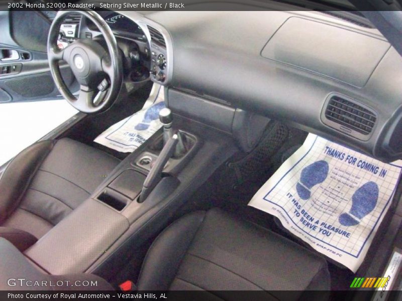 Sebring Silver Metallic / Black 2002 Honda S2000 Roadster